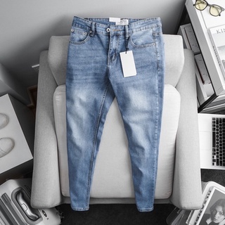 Quần jean nam co giãn slimfit màu xanh xuất dư cao câp