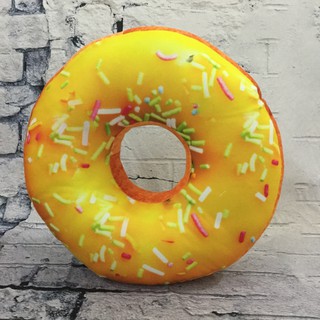 Gối ôm 3D Loại 1 ,Gối Bánh Donut Vàng cốm
