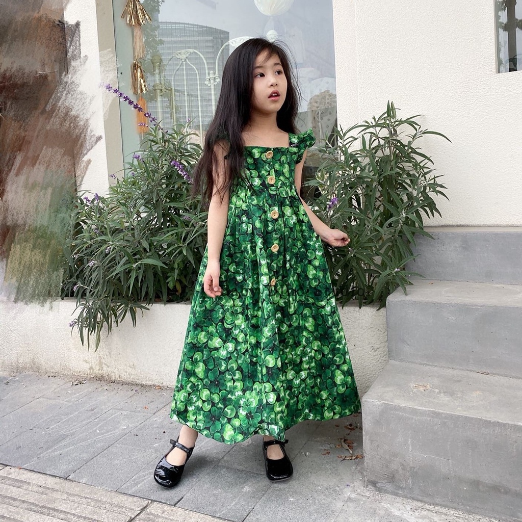 Váy xanh cỏ 3 lá