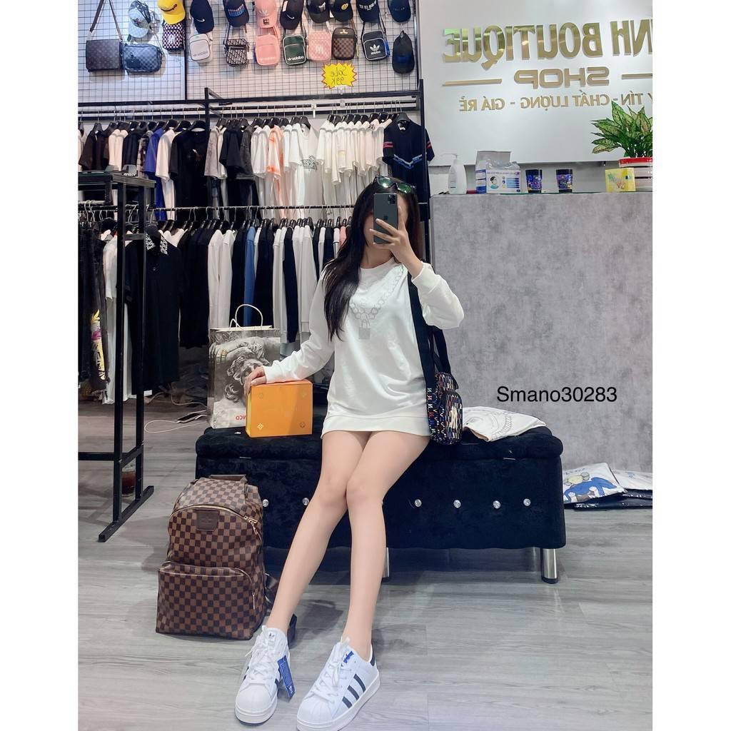Áo phông nữ tay dài áo thun nữ unisex form rộng in hình chữ cổ tròn đẹp NAVISA AT101