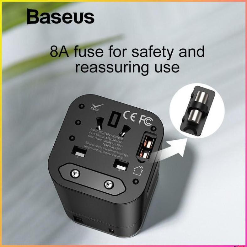 [Hàng Chính Hãng] Bộ sạc nhanh du lịch đa năng Baseus Removable 2 in 1 Universal Travel Adapter PPS Quick Charger