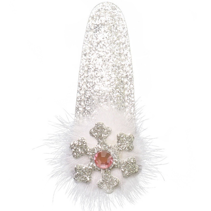 Kẹp Tóc Đính Kim Sa Lấp Lánh Phong Cách Giáng Sinh