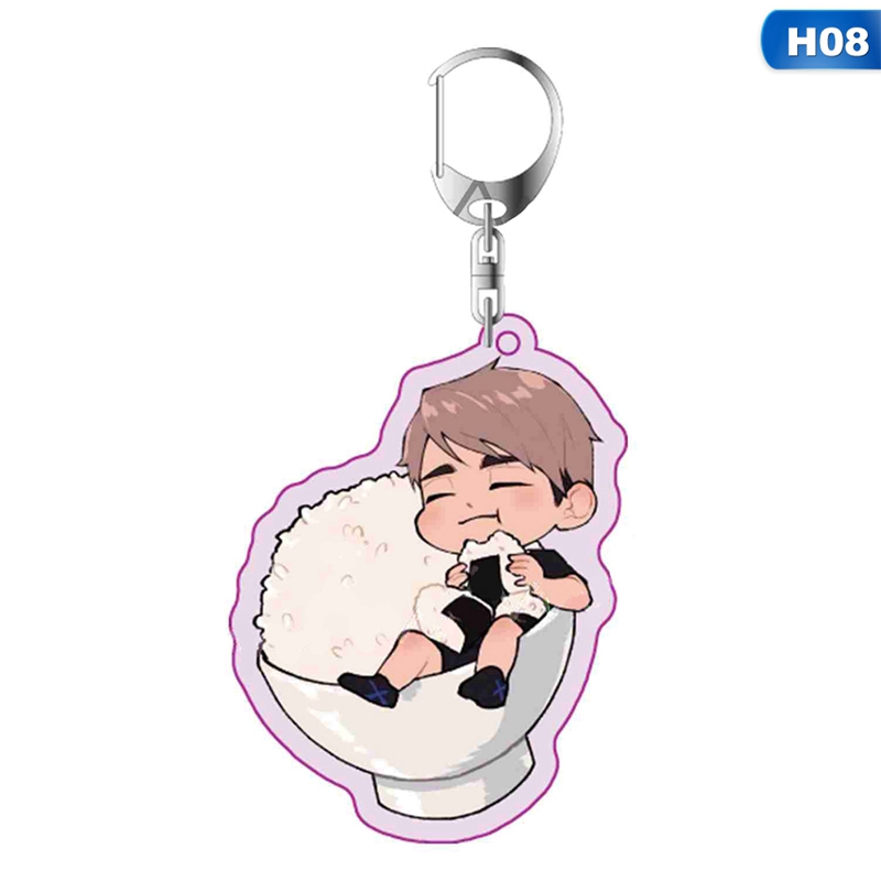 flowersqueen Móc khóa hình nhân vật hoạt họa Haikyuu xinh xắn