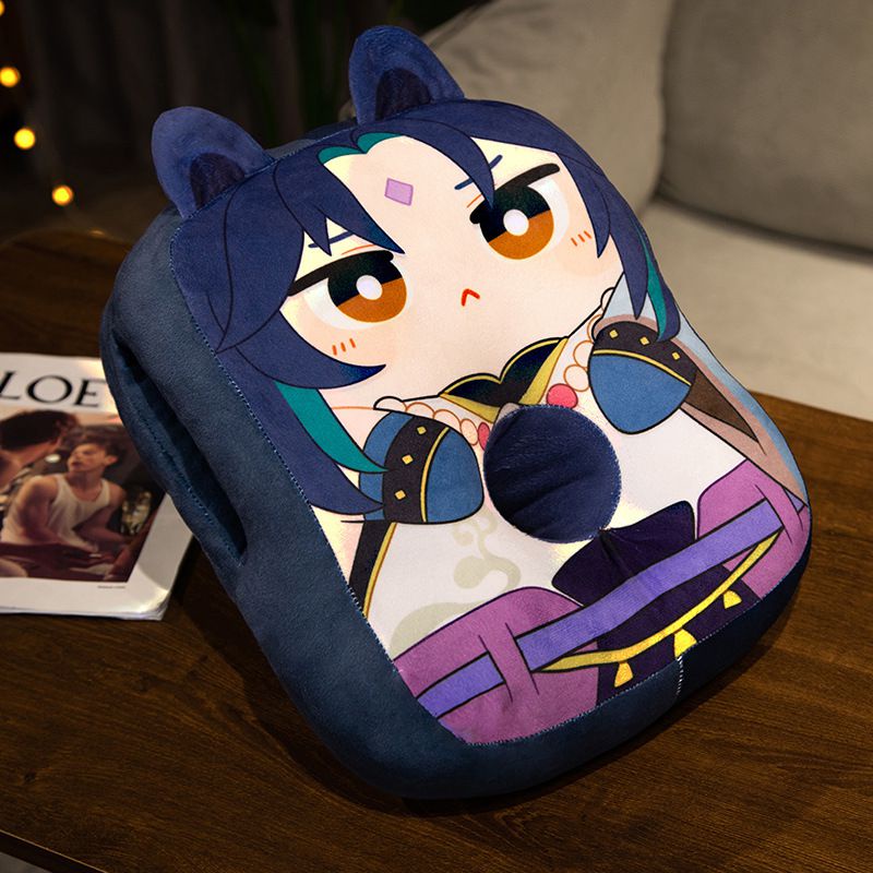 35x30cm Genshin Impact Cartoon Lunch Break Pillow Soft Fill Paimon Hutao Venti Cushion kid gift