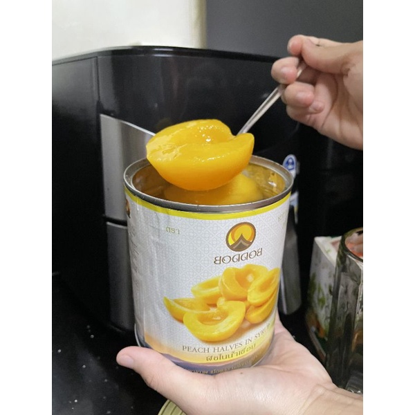 Đào Ngâm BoddoB Thái Lan Đóng Hộp 820g Nguyên Liệu Pha Chế Trà Sữa - Trà Đào