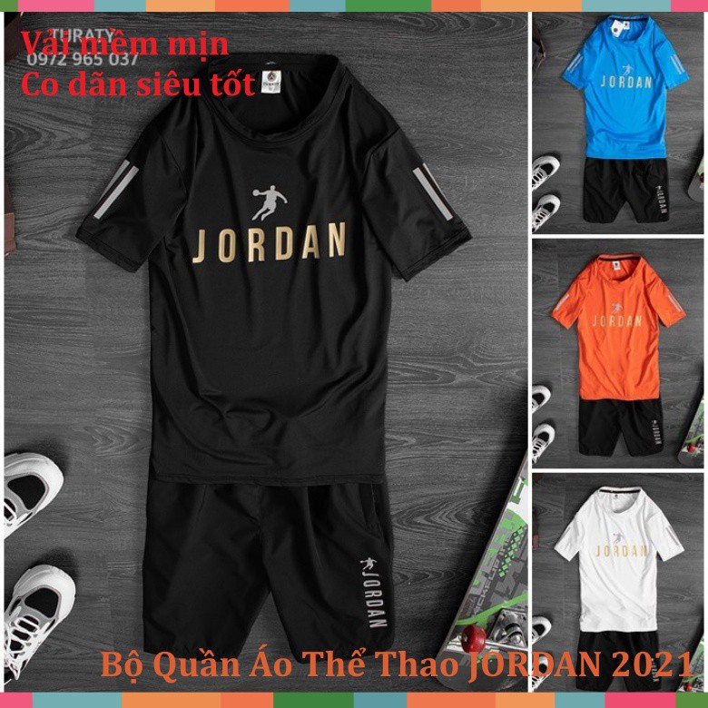 Bộ Quần Áo Thể Thao Nam Jordan, Hàng May Kỹ, Vải Mát, Chất Lượng Cao plush_store87