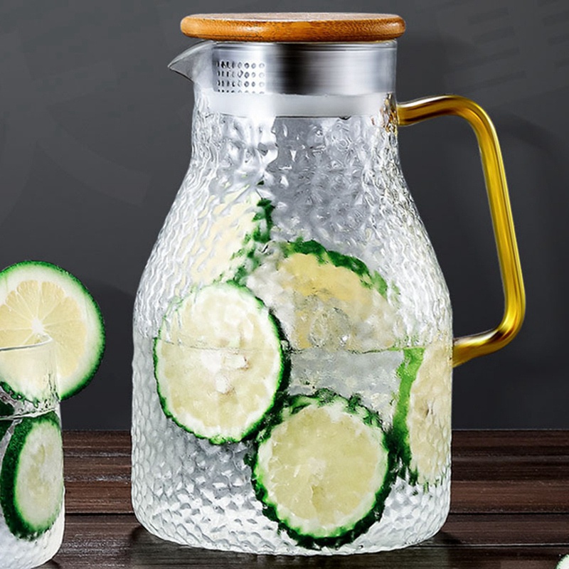 Bình Nước Thủy Tinh Chịu Nhiệt 2000Ml Hình Vuông Tiện Dụng Cho Gia Đình