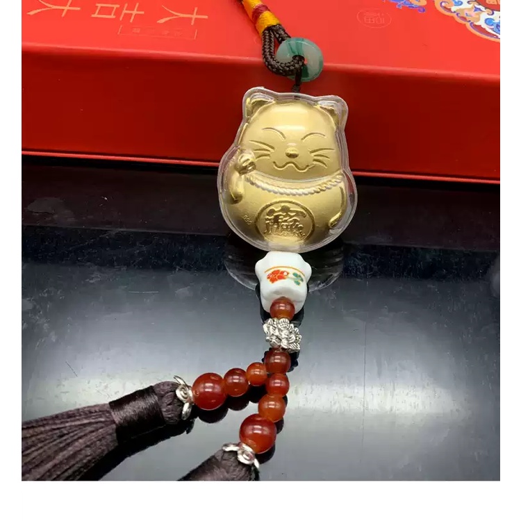 Khánh Treo Xe Phong Thủy May Mắn Trang Trí Nội Thất Ô Tô Hình Mèo Thần Tài Maneki Neko