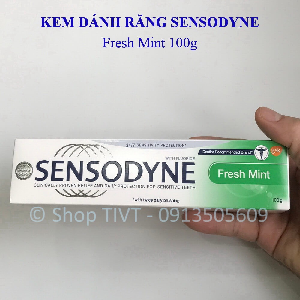 Kem đánh răng Sensodyne 100 mg, nhiều hương vị, giảm ê buốt, làm sạch, trắng răng, giúp hơi thở thơm mát tự nhiên-TIVT