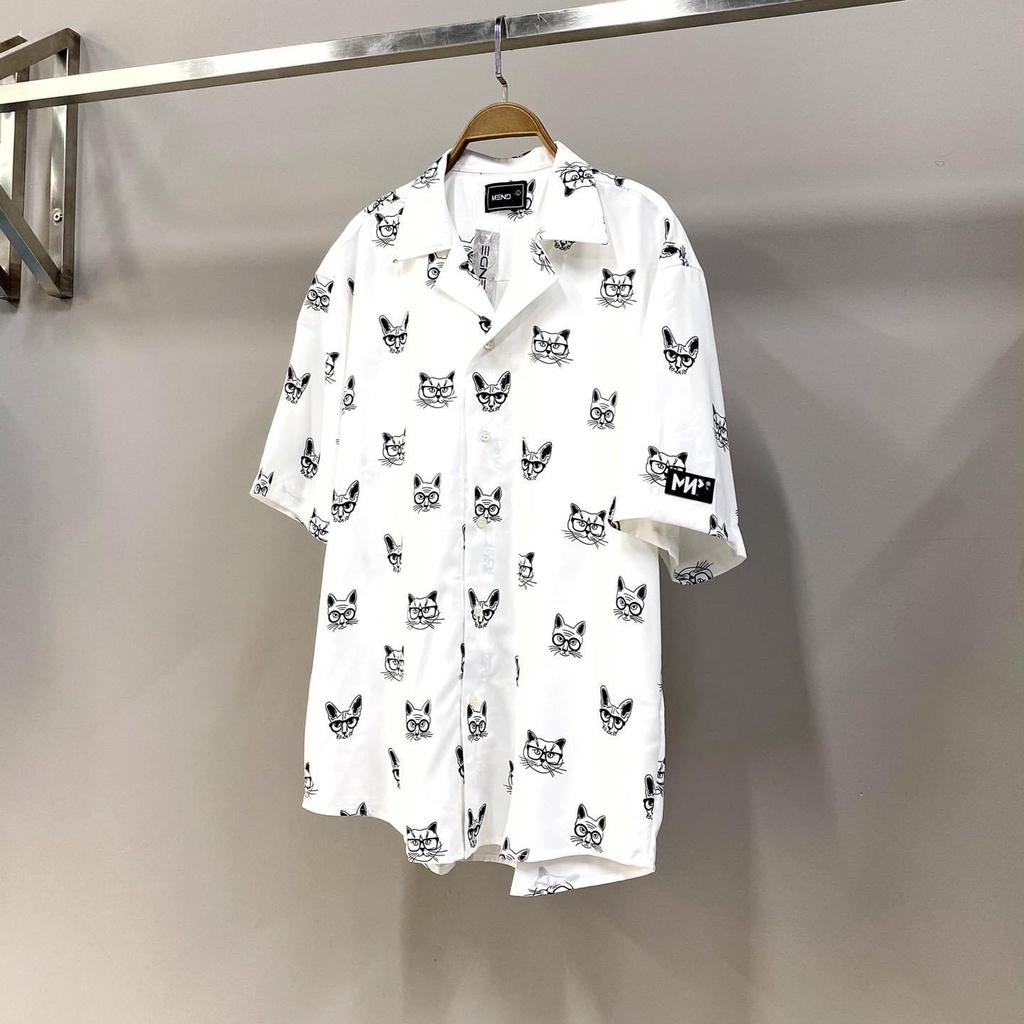 Áo Sơ Mi Nam / Nữ THE CAT Sơ Mi Lụa Mềm CNK 100% | CHUẨN CAO CẤP 1:1 LOCAL BRAND l Size 40 - 100 Kg