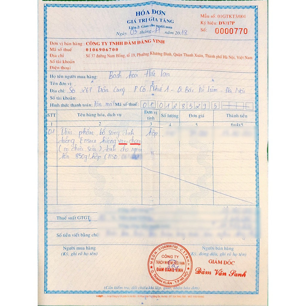 SỮA BỘT ENSURE ÚC VANILLA/CHOCOLATE 850G