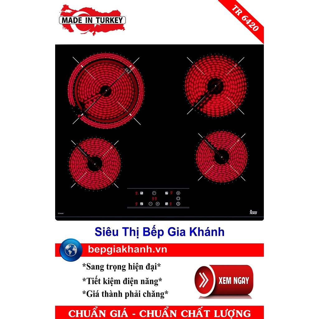 Bếp hồng ngoại 4 vùng nấu Teka TR 6420 nhập khẩu Thổ Nhĩ Kỳ