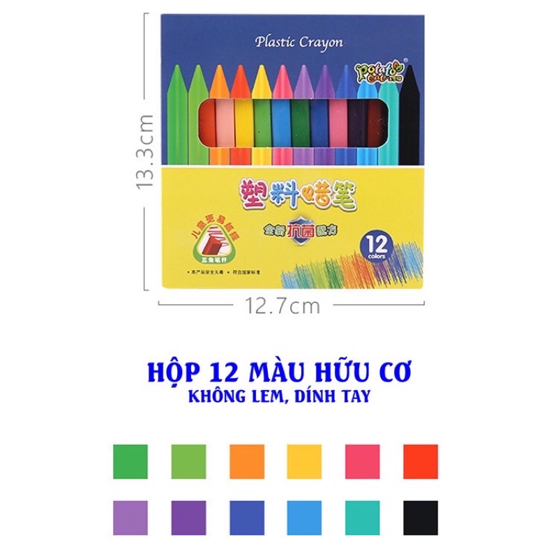HỘP 24 sáp màu hữu cơ an toàn tiện dụng cho bé thỏa sức tưởng tượng khám phá thế giới