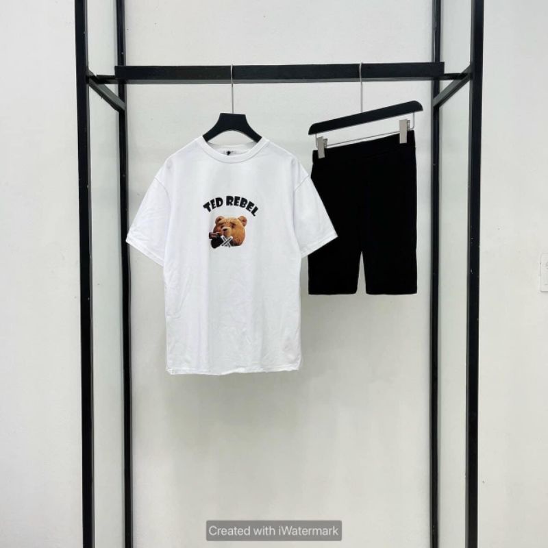 Set Quần Legging + Áo Phông Hình Gấu TED REBEL,Áo Form Thụng Tay Lỡ, Quần Legging Co Giãn 4 Chiều Mịn Đẹp( Kèm Ảnh Thật)