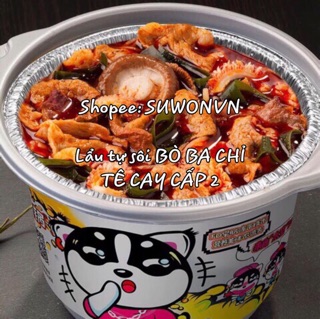 [CÓ SẴN] LẨU TỰ SÔI BA CHỈ BÒ TÊ CAY NHẸ [ SIZE TO
