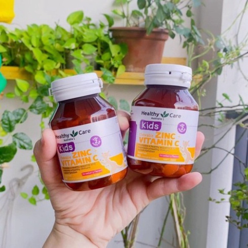 Viên Nhai Kẽm Vitamin C + Zin C Healthy Care Úc