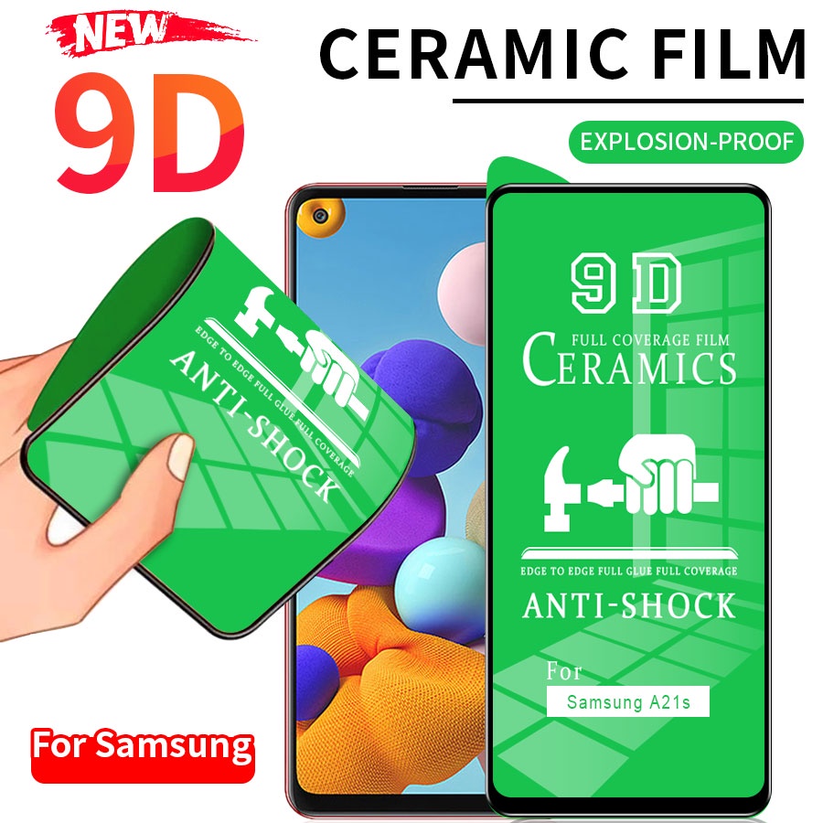 Kính cường lực gốm dẻo 9D Bảo Vệ Màn Hình siêu mỏng, siêu dẻo không sứt mẻ cho Samsung Galaxy Note 10 Lite S20 FE A14 A34 A54 A24 A73 A33 A53 A13 A22 A23 A11 A31 A71 A51 A72 A52 A32 A02S A12 A20S A30S A50 A50S A10S A70 A70s A02 A03s A04s A01