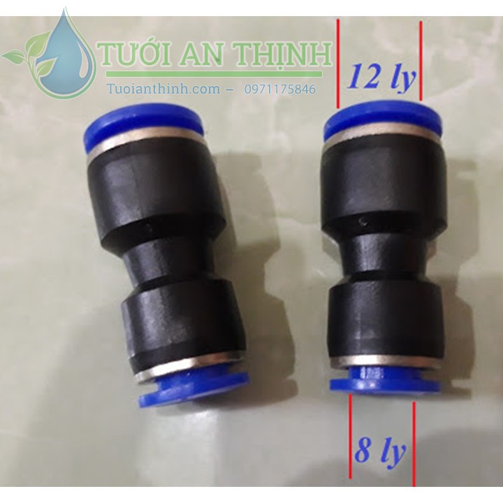 10 cút chuyển đầu ống tưới 12mm sang ống 8mm