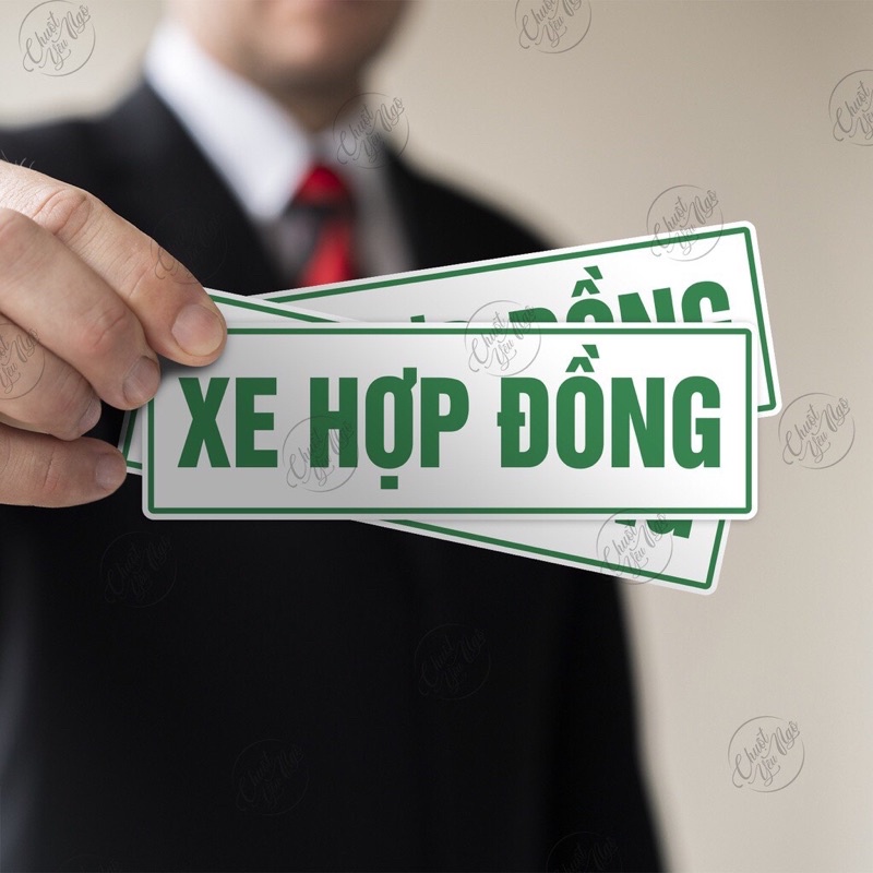 Combo 2 miếng dán Xe Hợp Đồng dán xe ô tô , decal chống nước , cáng màng kim tuyến NT 63