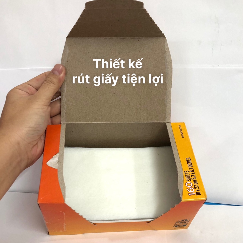 Giấy thơm Bounce hàng nhập Mỹ làm mềm quần áo, khử mùi full box NPP Tido88