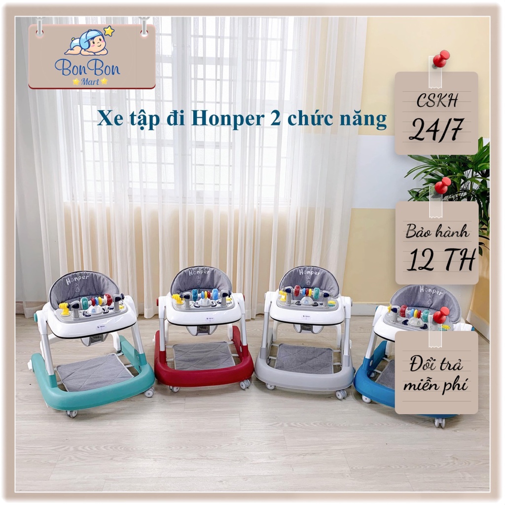 Xe tập đi cho bé honper 2 chức năng phân phối chính hãng Bonbon Mart