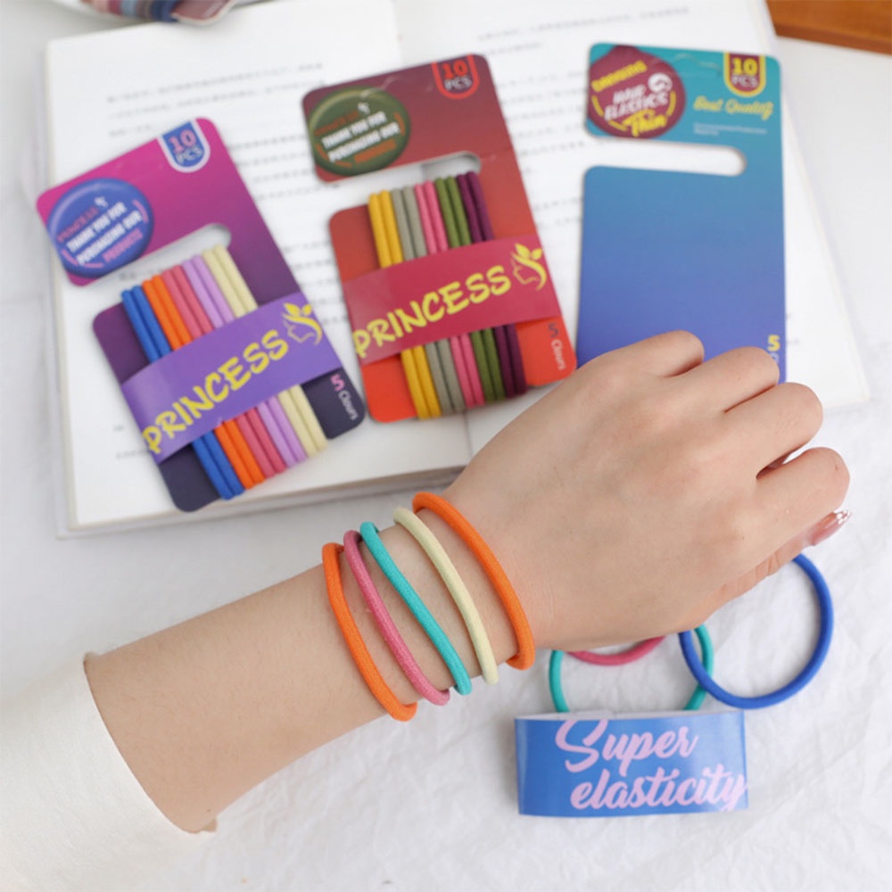 Set 10 Dây Buộc Tóc Nylon Nhiều Màu Sắc