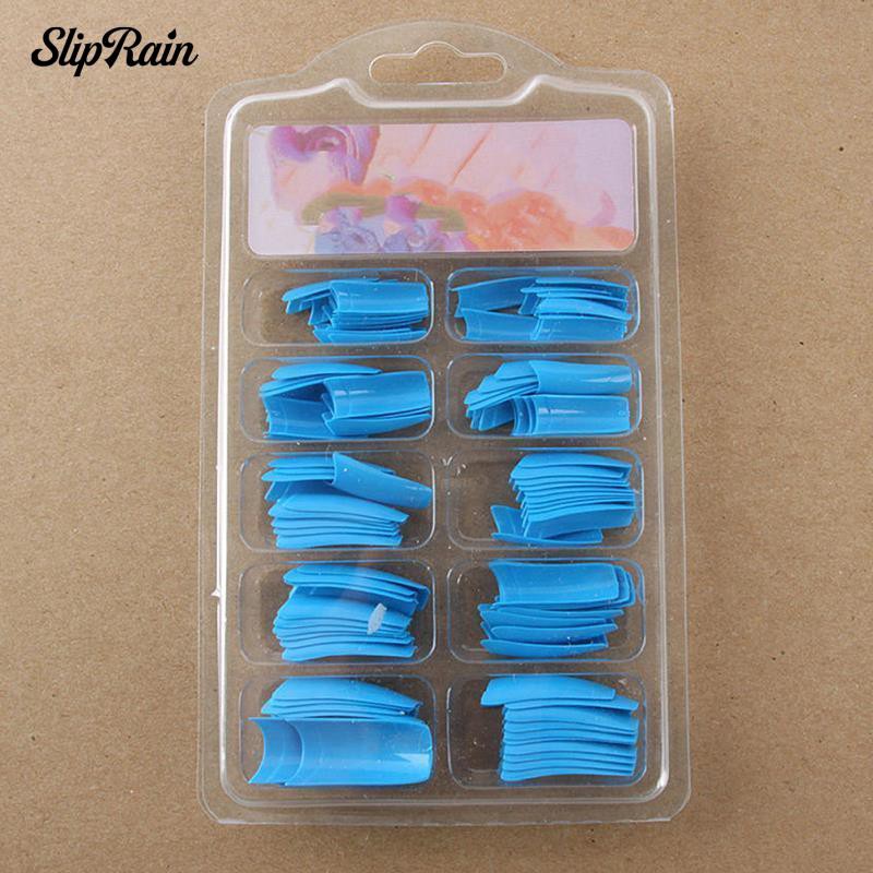 Set 100 Móng Tay Giả Kiểu Pháp Bằng Acrylic