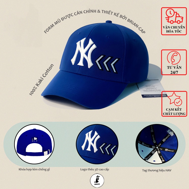 Mũ lưỡi trai nón kết NY xanh logo thêu mũi tên cao cấp, hàng thiết kế xuất khẩu, dành cho mọi lứa tuổi cả nam và nữ.