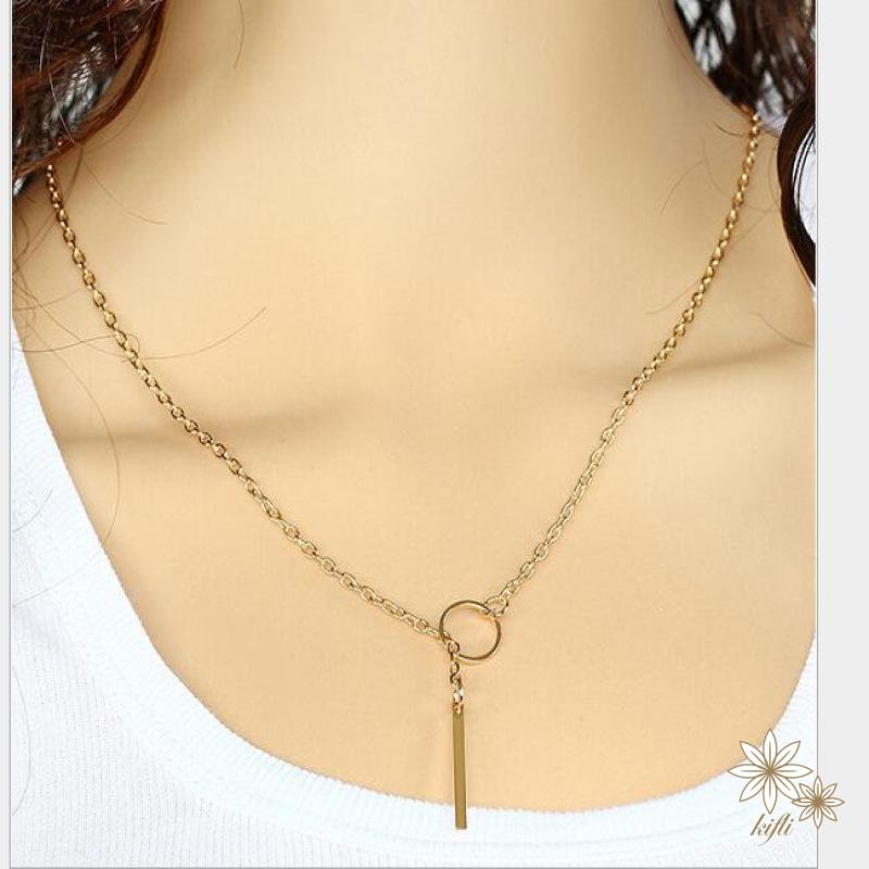 Vòng cổ Kim Loại Dáng Ngắn Thiết Kế Đơn Giản Thời Trang