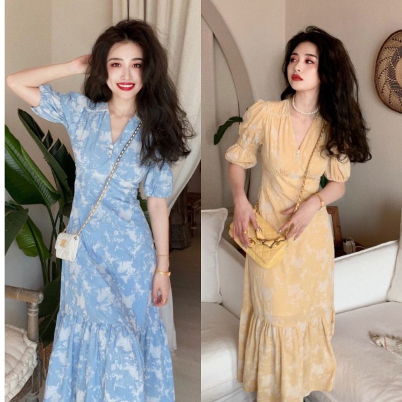 Đầm maxi Hoa Hàng Nhập Khẩu Hàn Quốc / Đầm maxi bangkok maxy Nhập Khẩu Hàn Quốc