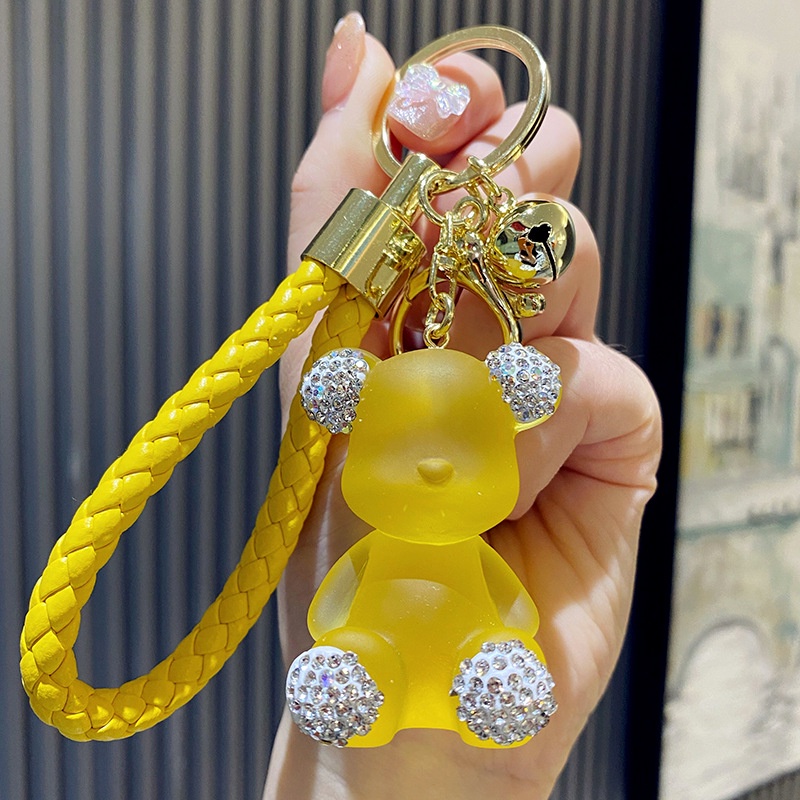 Móc Khóa Hình Gấu Đính Đá Dễ Thương