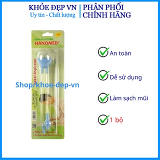 Dụng cụ hút mũi HANOMED hút sạch đờm cho bé , giảm đau sung mũi họng