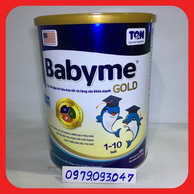 Sữa bột Babyme Gold - Lon 900g date: 2/2023 ( dinh dưỡng vượt trội cho bé )