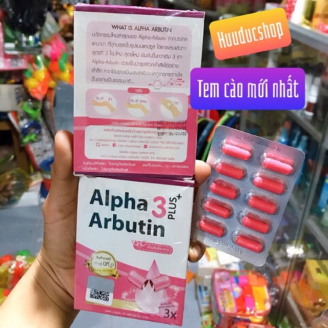 Hộp Kích trắng Alpha Arbutin 3plus +++, Chính hãng Thái | BigBuy360 - bigbuy360.vn