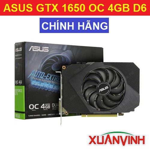 Card màn hình ASUS Phoenix GeForce GTX 1650 OC 4GB GDDR6 (PH-GTX1650-O4GD6) New 100% Chính Hãng 20