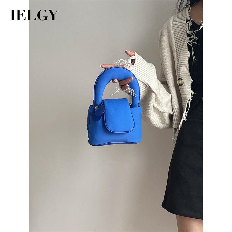 Túi đeo chéo IELGY bằng da mềm màu trơn thời trang cho nữ