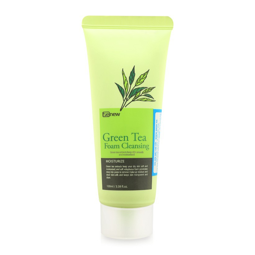 Sữa rửa mặt Green Tea Foam Cleanser Benew 100ml [SooheeCos] SRM065