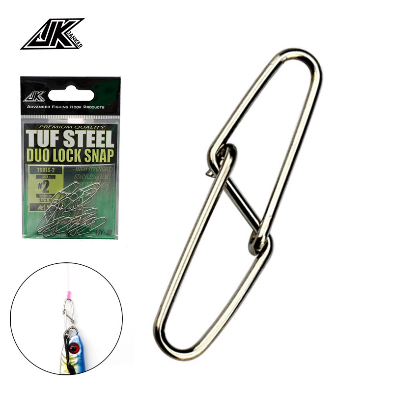 JK Câu Cá Xoay Snap Tuf Thép Xoay Đối Xứng Snap Pin Carabiners Câu Cá Ice Cá Chép Biển Kết Nối Dụ Mó