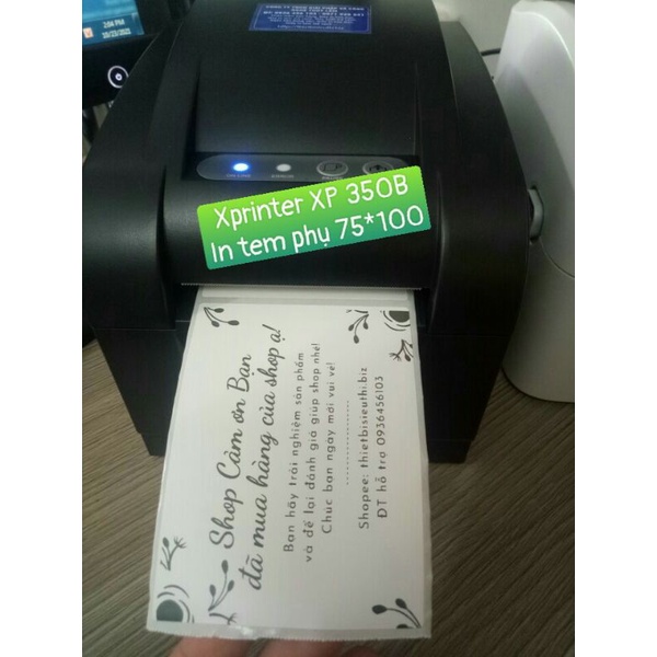 Máy in tem mã vạch Xprinter XP 350B in tem mã vạch sản phẩm, in đơn shopee, in mã vận đơn các bên giao hàng