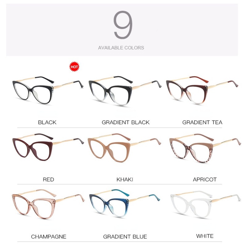 Mắt Kính TR90 Thời Trang Retro Phương Tây Dành Cho Nữ