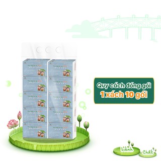 Combo 10 gói khăn giấy cao cấp mễ mễ 4 lớp,300 tờ 120x180mm