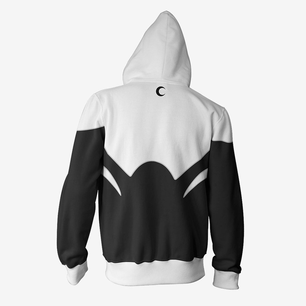 Moon Knight Mới Áo Khoác Hoodie Phối Khóa Kéo Hóa Trang Kỵ Sĩ Mặt Trăng Cho Halloween