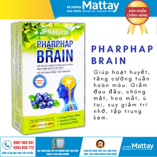Pharphap Brain - Hỗ trợ cải thiện di chứng sau tai biến mạch máu não do tắc mạch, tăng cường tuần hoàn máu não.