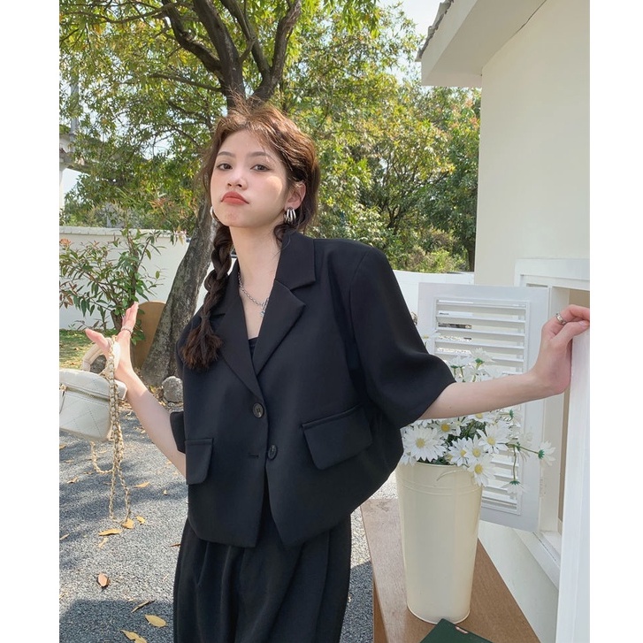 Áo Khoác Blazer Tay Ngắn Thời Trang Hàn Quốc | BigBuy360 - bigbuy360.vn