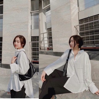 Somi oversize tay dài vạt bầu