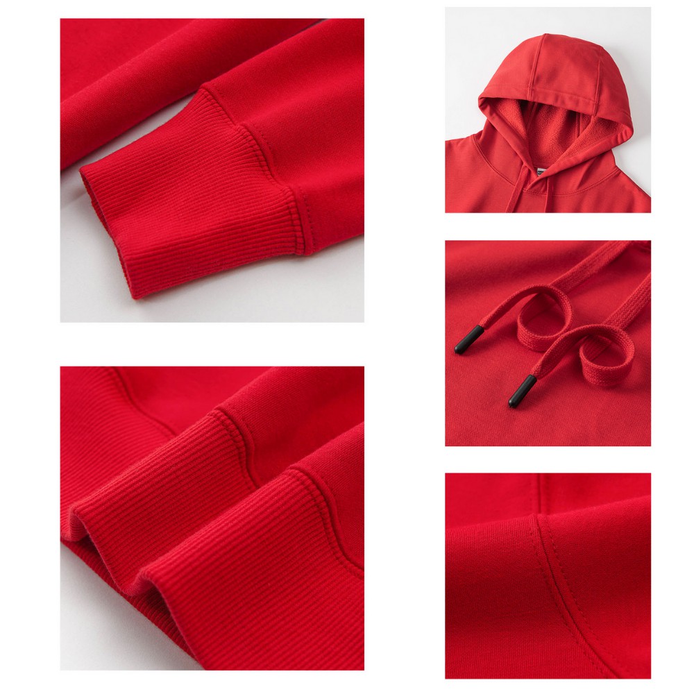 Hoodie Cotton Lót Lông Cao Cấp Màu Ấm Hồng/Cam/Đỏ Form Unisex Định Lượng 400gsm - Áo Hoodie Dầy Dặn Cho Nữ Nam Mùa Đông | BigBuy360 - bigbuy360.vn