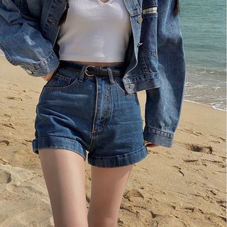 Quần short jeans lưng cao thời trang hàn cho nữ