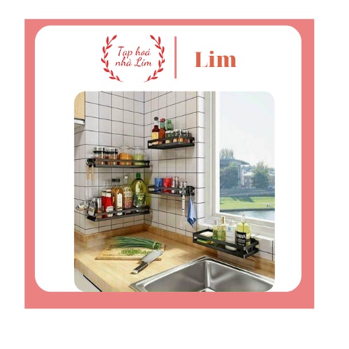 Kệ sắt chữ nhật dày để đồ nhà tắm, phòng bếp dán tường siêu chắc inox siêu tiện dụng