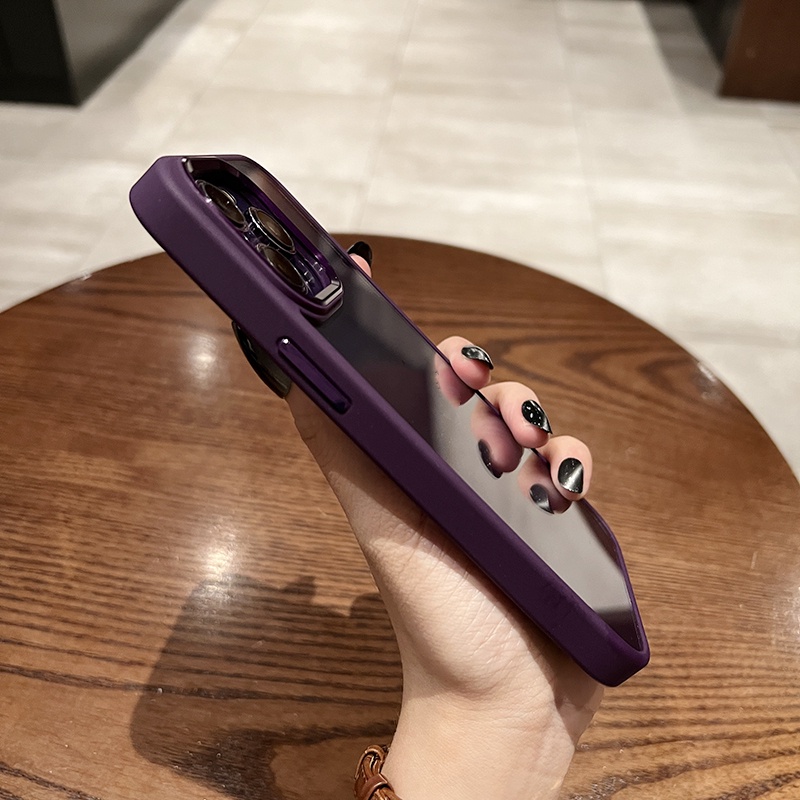 Ốp Điện Thoại Acrylic Trong Suốt Viền Kim Loại Chống Rơi Cho iPhone 14 Plus 14 Pro max 13 12 11 Pro max