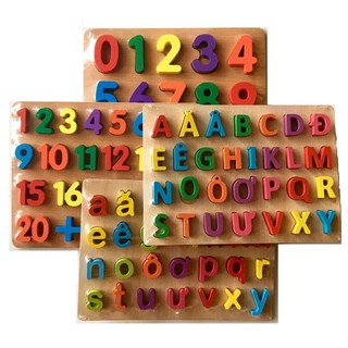 Bảng Chữ Cái Tiếng Việt In Hoa, In Thường Bằng Gỗ cực xịn cho bé